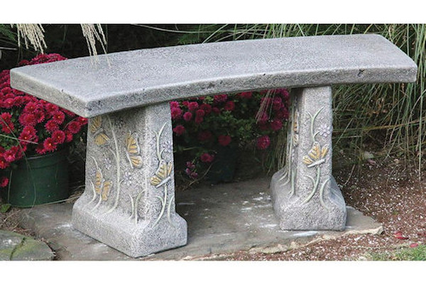 Butterfly Garden Bench Flying Seating Cement Sculptural Statuary